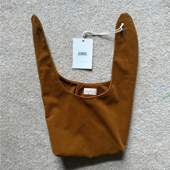 NWT Merit Beauty Signature Makeup Bag Corduroy Tie Top Pouch Minimalist Purse - Picture 5 of 8